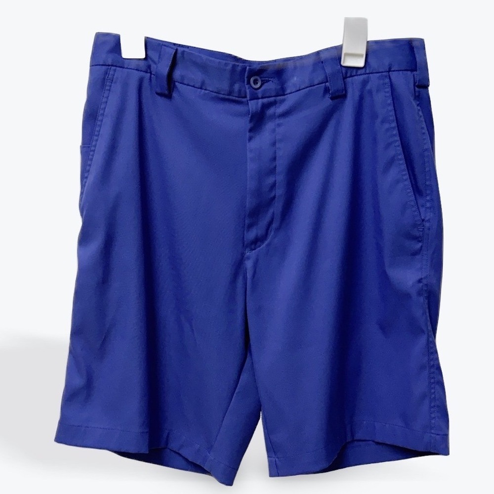 TGIF Tour Mens Royal Blue Golf Shorts Size 32 Polyester Flat Front Performance